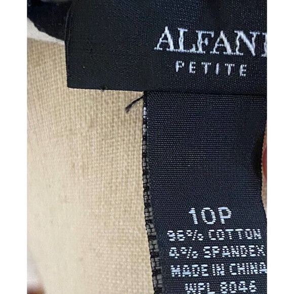 Alfani Black White Dress Button Front Midi Petite 10 Petite Sleeveless Fits 6 M - Picture 4 of 4